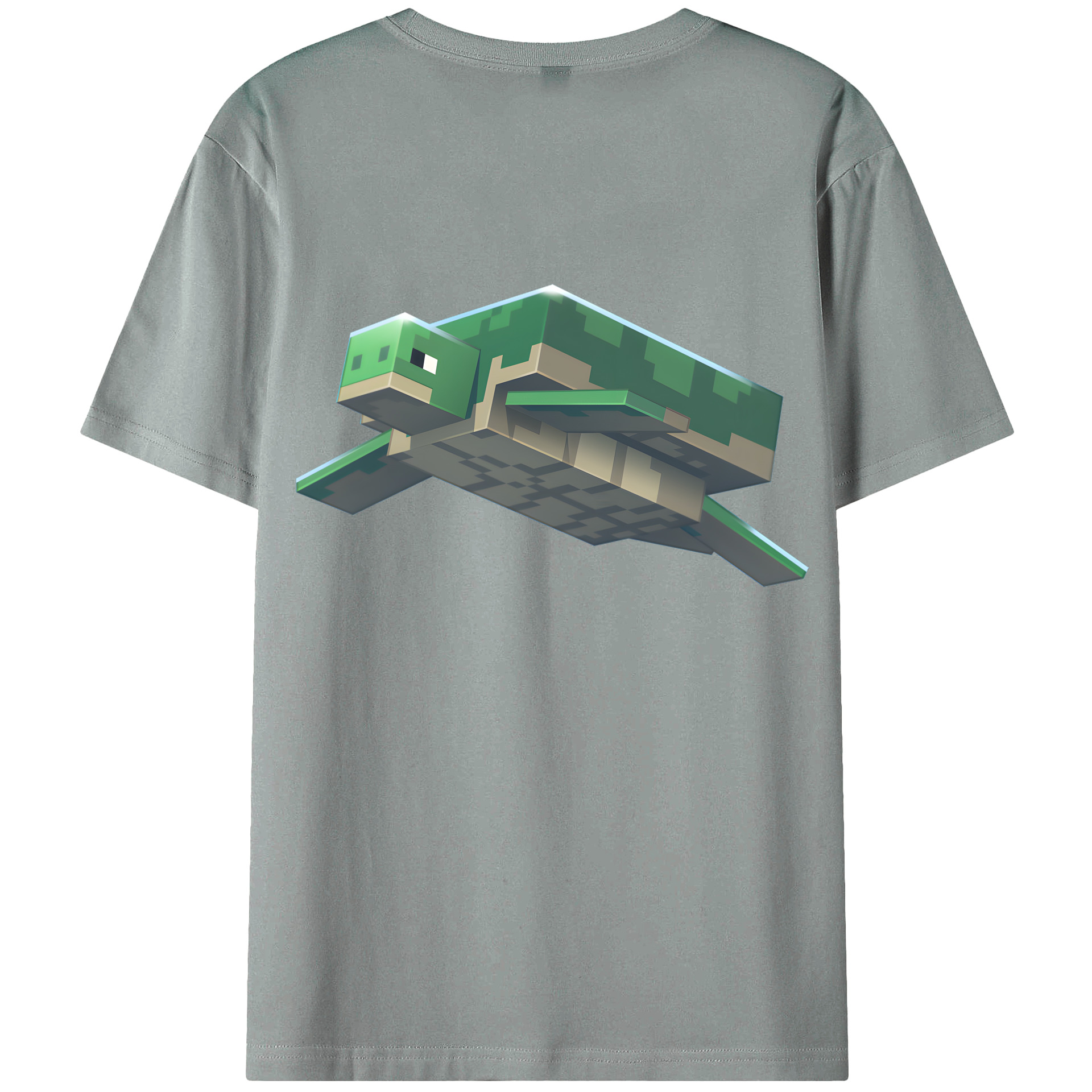 （画像用） マインクラフト ブロックの世界 Minecraft MC Block world 綿100％ メンズ半袖Tシャツ（バックプリント） 通気性